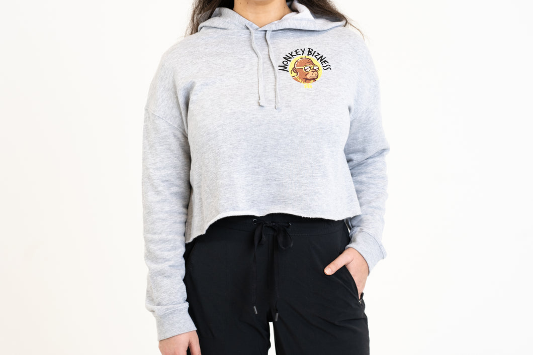 Monkey Bizness Crop Hoodie